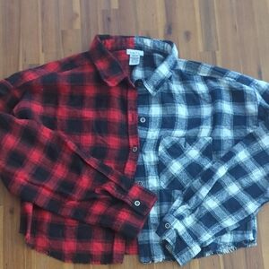 Rue21 Red and Black Plaid Shirt